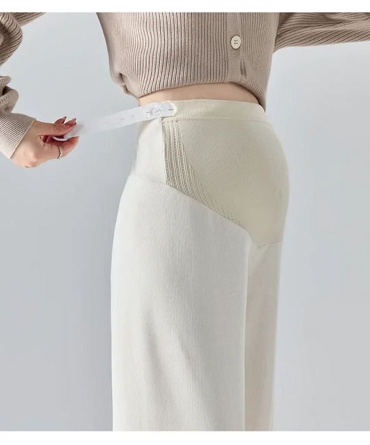 BumpFlex™ – Umstands-Hose aus Baumwolle mit Bauchband – Komfortable Ribstruktur & Weite Beine