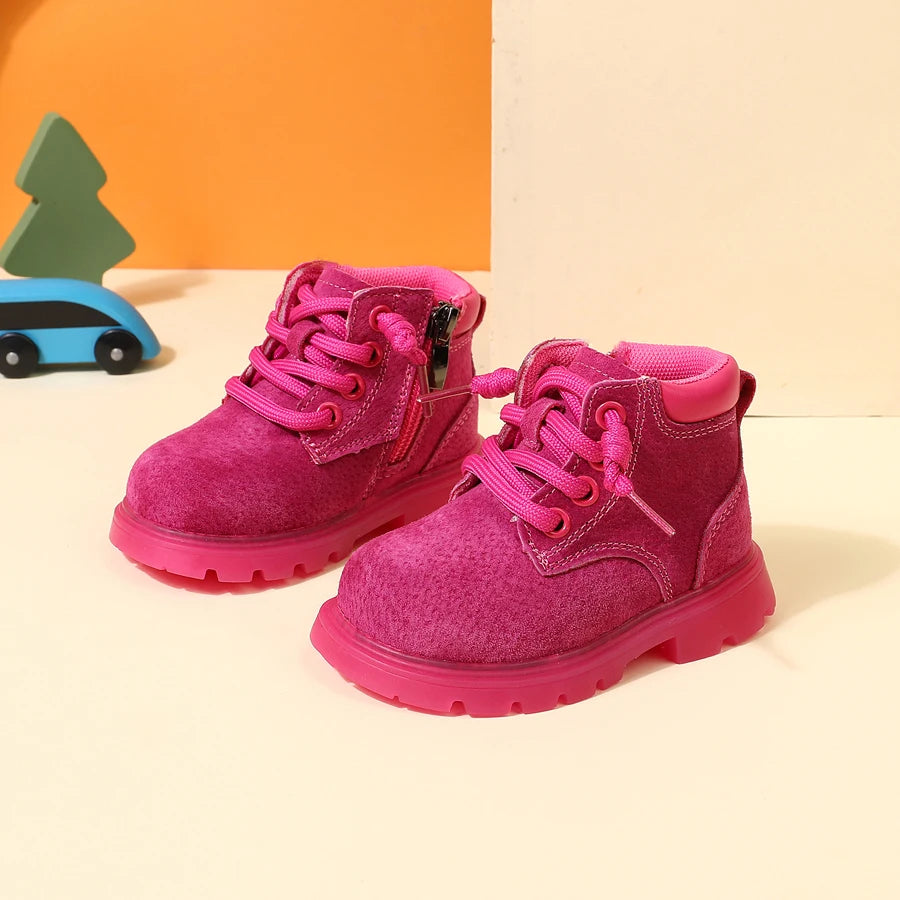 SuedeStride™ – Kinder Boots aus Veloursleder – Stylisch & Robust