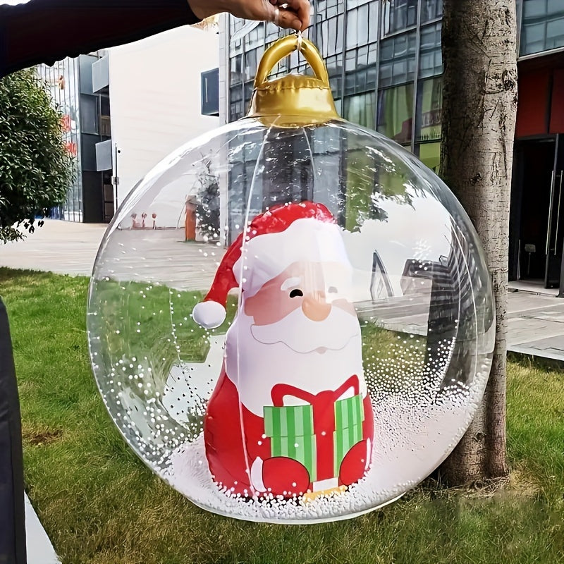 24-Inch opblaasbare kerstdecoratie bal, PVC kerst opblaasbare bal in de bal, kerst populaire decoratie, geschikt voor binnen en buiten-partyspullen