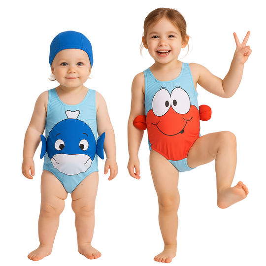 Zonnespetter™ Schwimmset – Badeanzug + Mütze für Mädchen