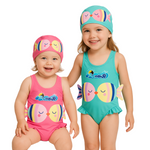 Summer Mermaid™ Schwimmset – Badeanzug + Badekappe