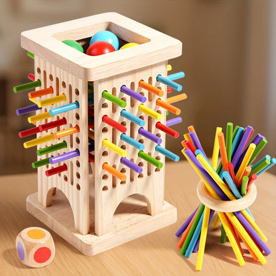 Milo’s Magical Tower™ – Three-in-One Wooden Stick Game