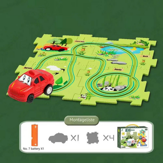 Bauen und Rennen fahren set