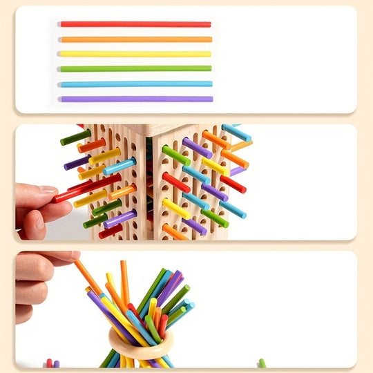 Milo’s Magical Tower™ – Three-in-One Wooden Stick Game