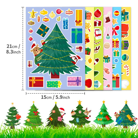 MagicTree™ 3-Pack – Build Your Own Christmas Wonders – DIY Stickers