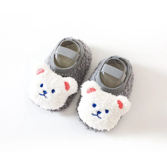 CozyPawss™ – Wärmi Bärenslofeli – Antirutsch Winterpantoffels Baby
