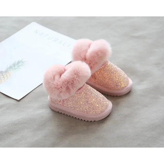 GlitterGlow™ – Warme Glitzerlaarsche mit Voering – Kinder Winter Schuhe
