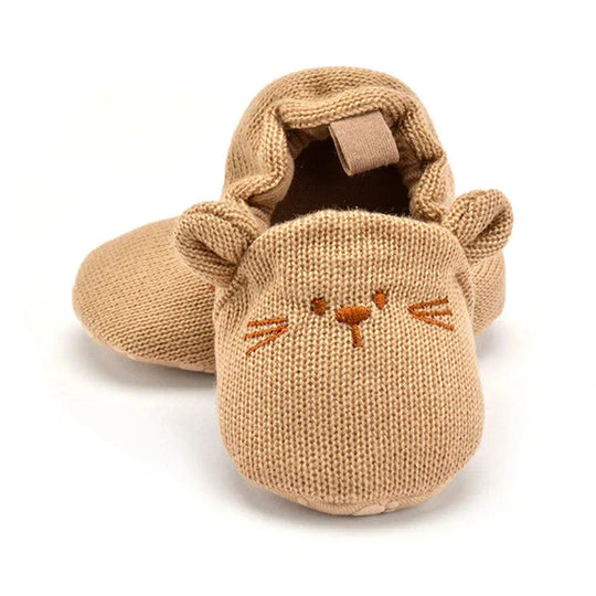 NestleToes™ – Antirutsch Babyslofje us Baumwolle – Warme Baby Schuhe