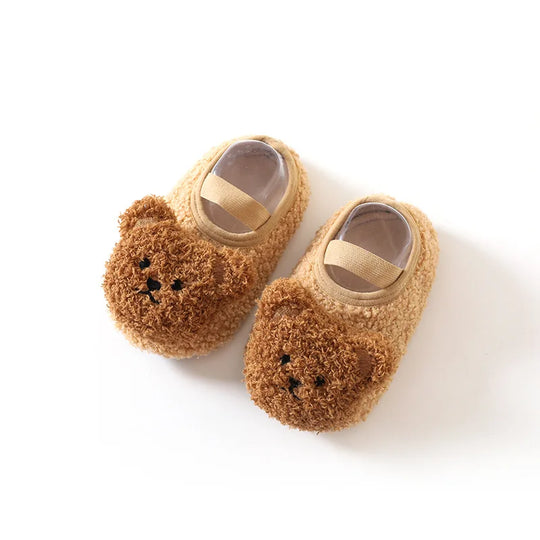 CozyPawss™ – Wärmi Bärenslofeli – Antirutsch Winterpantoffels Baby