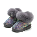 GlitterGlow™ – Warme Glitzerlaarsche mit Voering – Kinder Winter Schuhe