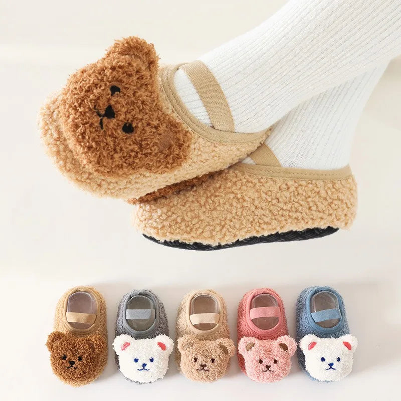 CozyPawss™ – Wärmi Bärenslofeli – Antirutsch Winterpantoffels Baby