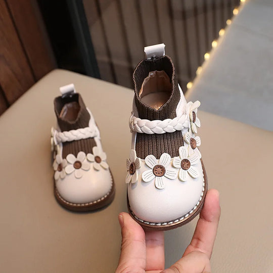 BloomSteps™ – Komfortabli Schueh mit Bluemäprint – Meitli Läärschueh