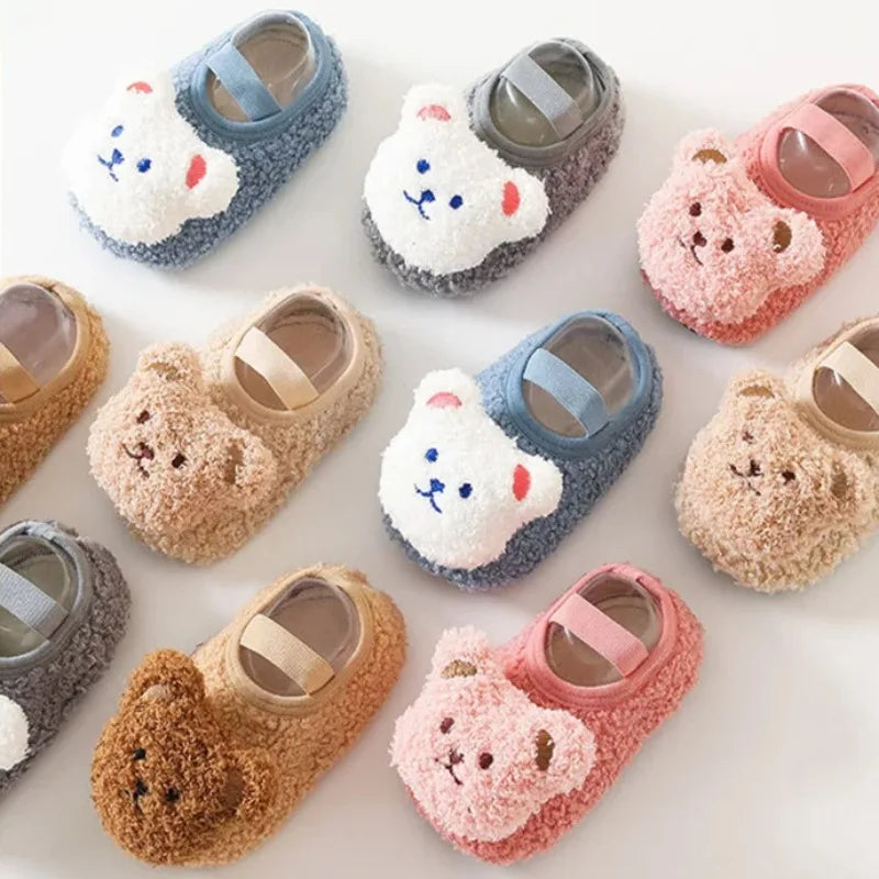 CozyPawss™ – Wärmi Bärenslofeli – Antirutsch Winterpantoffels Baby