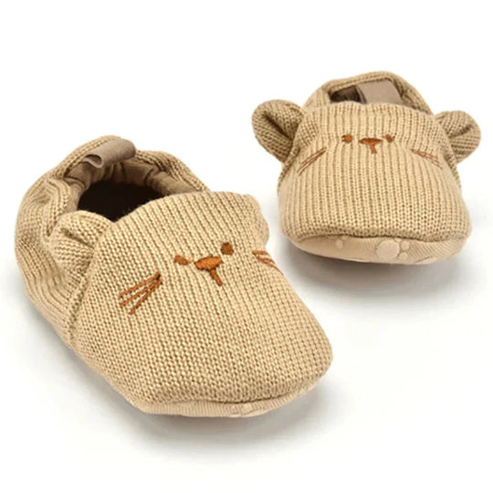 NestleToes™ – Antirutsch Babyslofje us Baumwolle – Warme Baby Schuhe