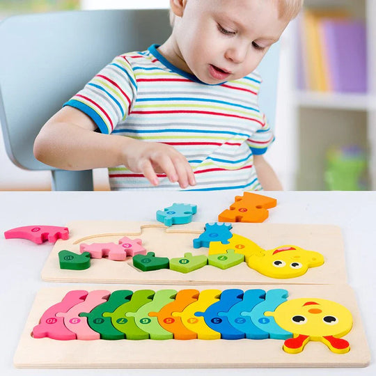 AnimalPuzzle™ Lern-Holzpuzzle Kinderspielzeug für Chind
