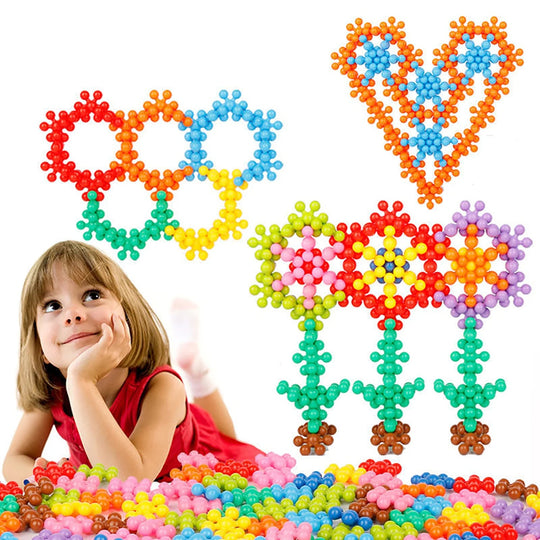 SnowFlakeBlocks™ – Montessori Spielzeug für Chind – Kreativ & Lehrreich