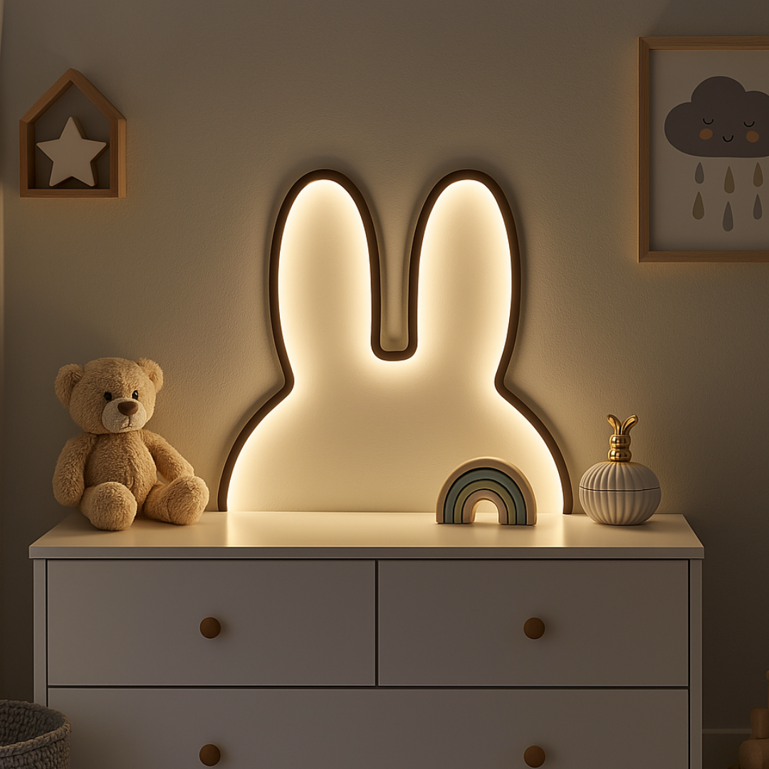 GlowHopper™ – Kaninchen Nachtlicht für Kinderzimmer – USB Aufladbar & Farbwechsel
