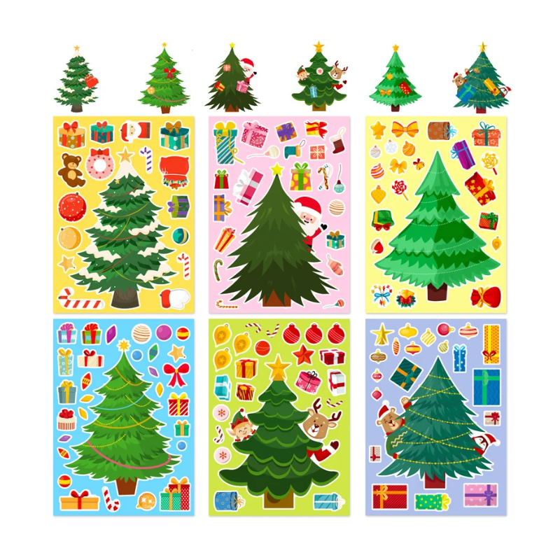 MagicTree™ 3-Pack – Build Your Own Christmas Wonders – DIY Stickers
