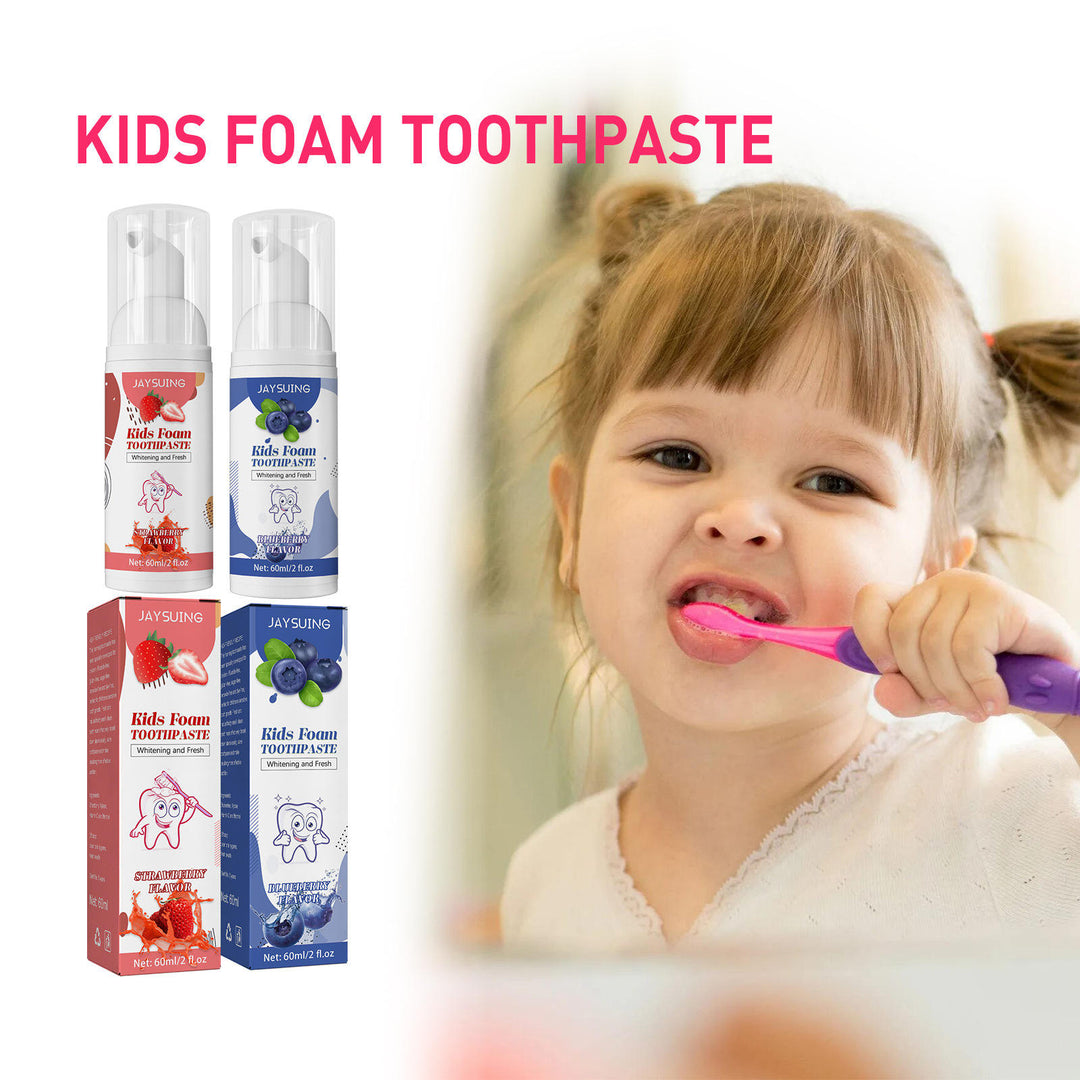 BerryBrush™ – 360° Schaum Kinderzahnpasta – Erdbeer & Heidelbeer