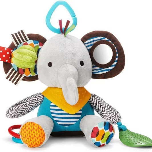 Baby-Kuscheltier mit Rassel & Silikon-Beißring