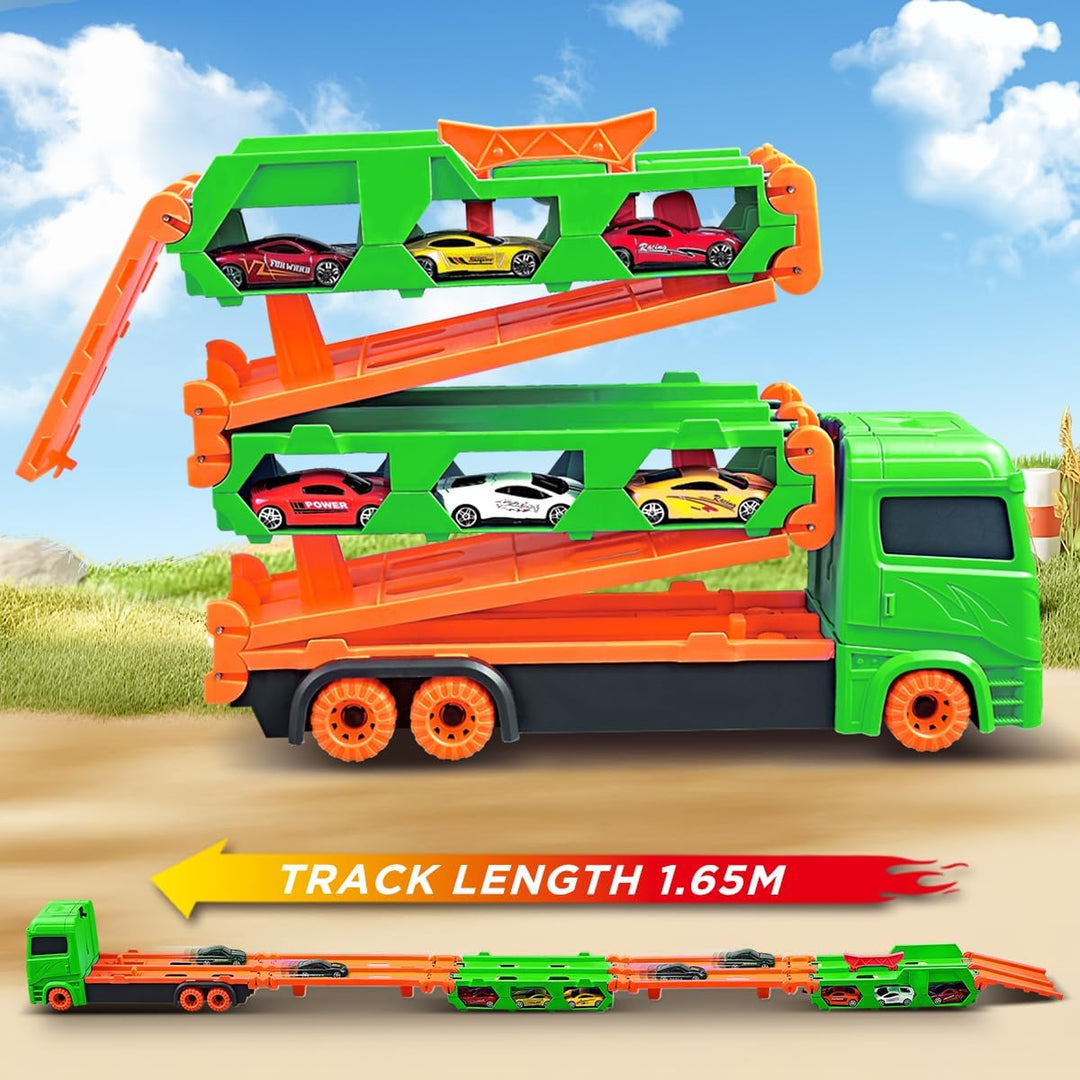 SpeedTruck™ 2-in-1 Spielzeugtruck – Rennen, Transportieren & Aufbewahren