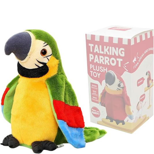 TalkieTuk™ – Ihr gesprächiger Kuschelfreund – Sprechender Papagei