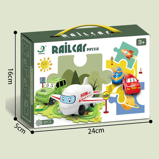 Bauen und Rennen fahren set