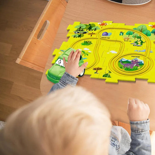 Bauen und Rennen fahren set