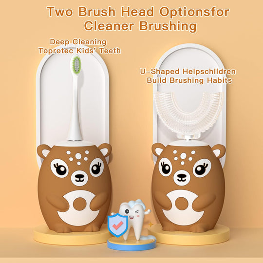 MiloBrush™ Deer Edition – Automatischä Chindertandbürschtli (0–6 Jahr)