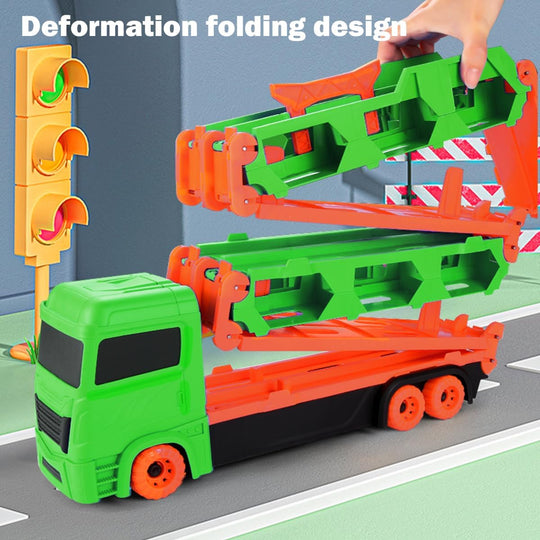 SpeedTruck™ 2-in-1 Spielzeugtruck – Rennen, Transportieren & Aufbewahren