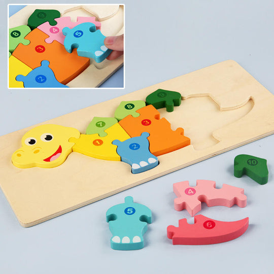 AnimalPuzzle™ Lern-Holzpuzzle Kinderspielzeug für Chind