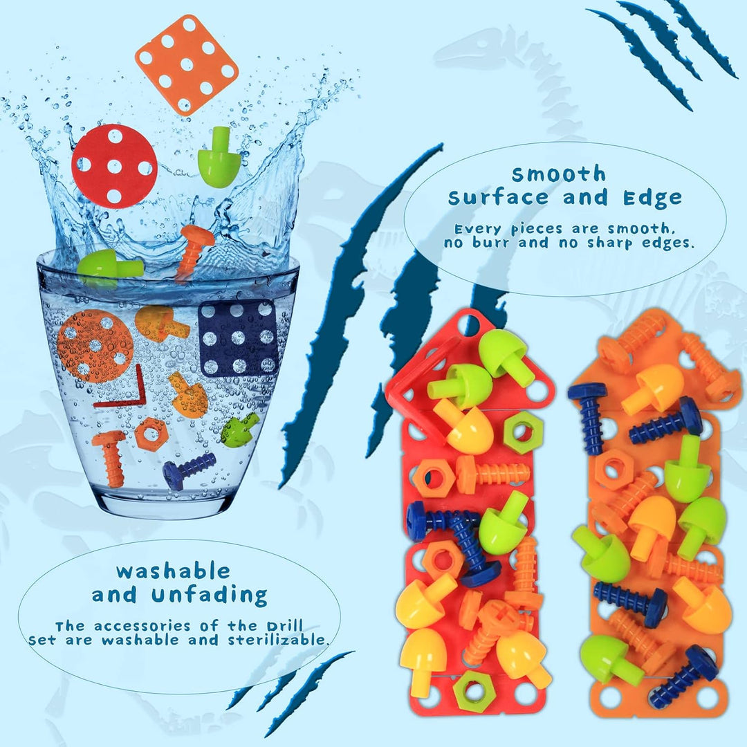 DinoBuilder™ Bauset – Kreatives Lernspielzeug mit Werkzeug & Dinos