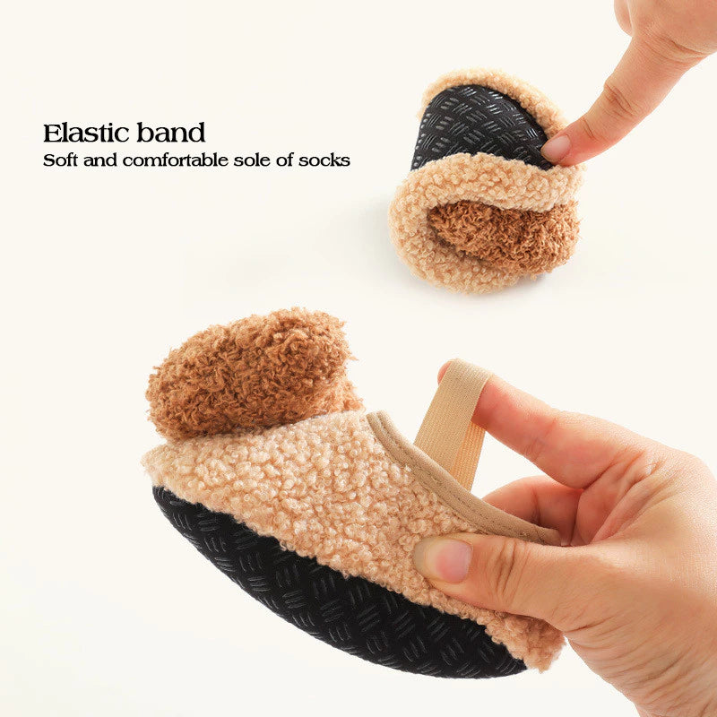 CozyPawss™ – Wärmi Bärenslofeli – Antirutsch Winterpantoffels Baby