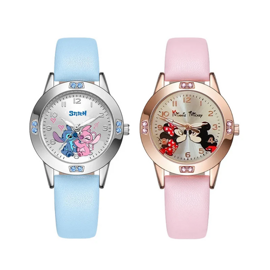 StitchTime™ – Disney Stitch & Mickey Minnie Quartz Watch