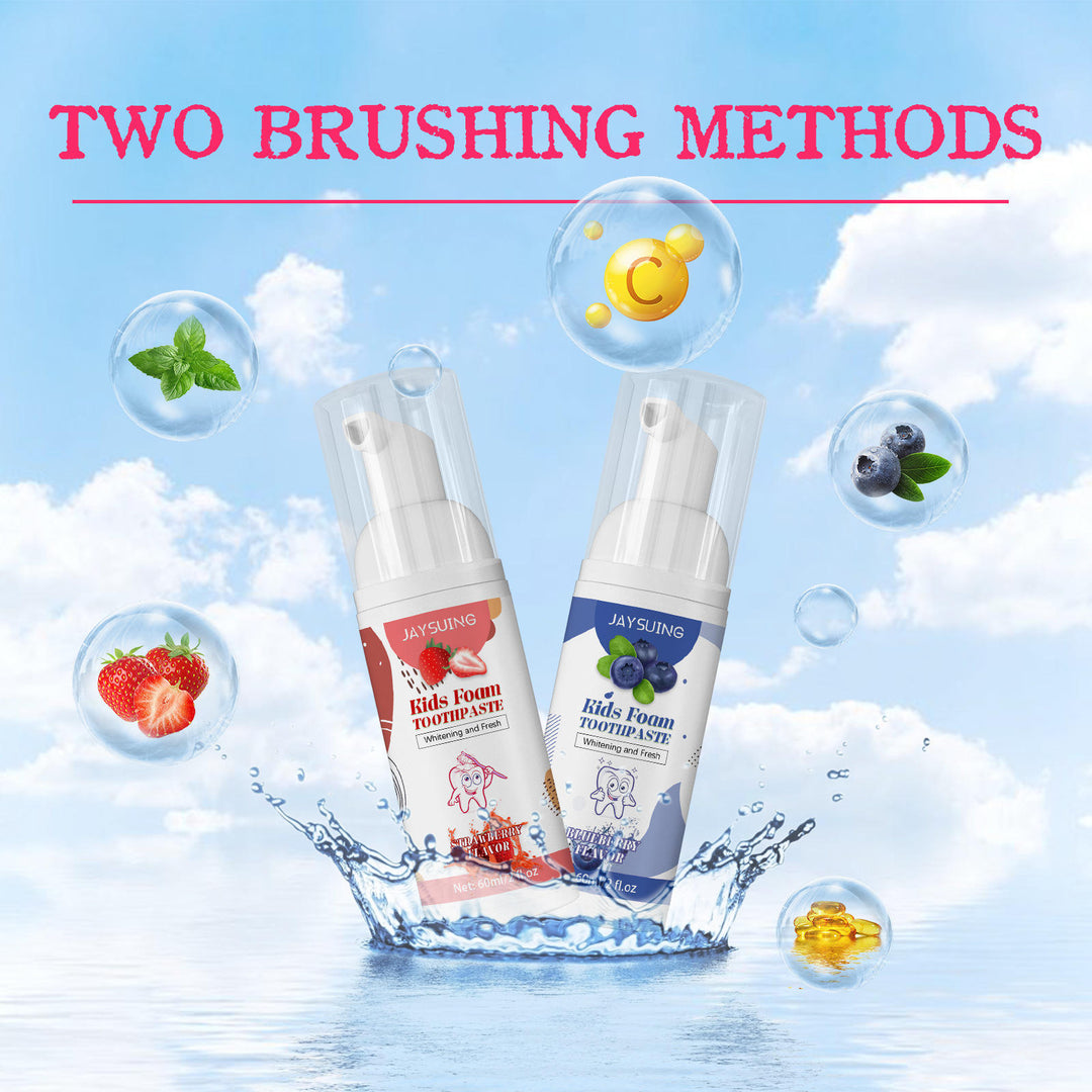 BerryBrush™ – 360° Schaum Kinderzahnpasta – Erdbeer & Heidelbeer