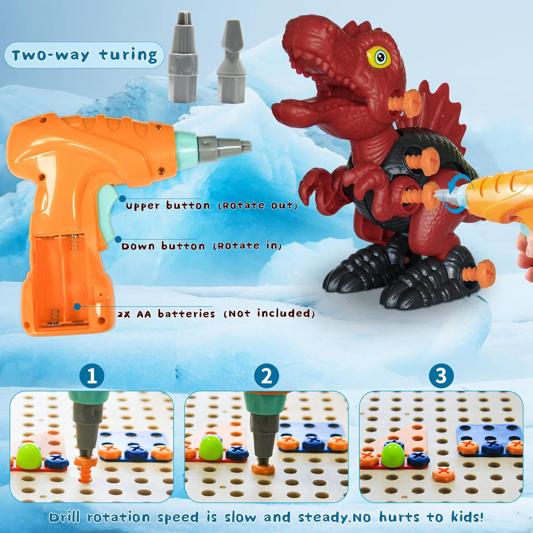 DinoBuilder™ Bauset – Kreatives Lernspielzeug mit Werkzeug & Dinos