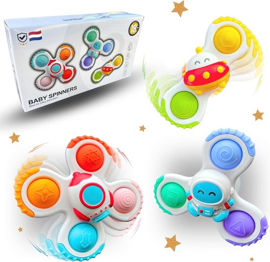 Spin & Play™ – Sensorisches Baby-Spinner-Set (3 Stück)