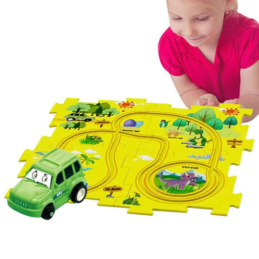 Bauen und Rennen fahren set