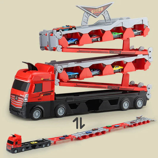 Spielspaß mit Rennstreckentransporter