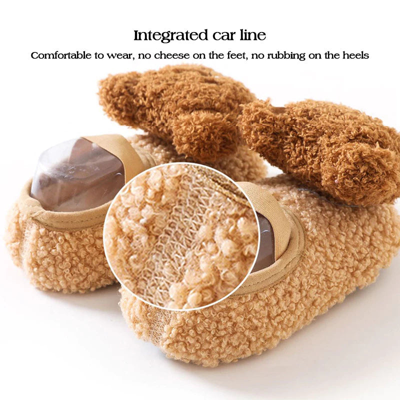 CozyPawss™ – Wärmi Bärenslofeli – Antirutsch Winterpantoffels Baby