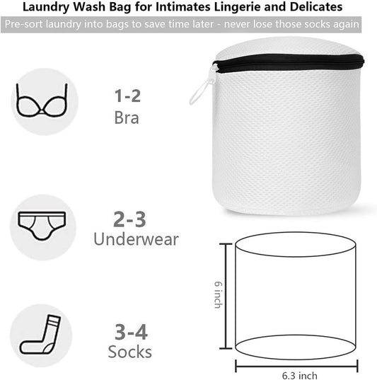wiederverwendbarer Wäschesack mit Reißverschluss für BHs, Kleidung, Socken, Babykleidung
