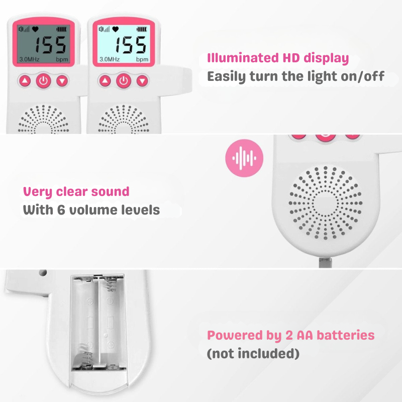 HeartMate™ Schwangerschafts-Doppler – Herzschlag deines Babys hören