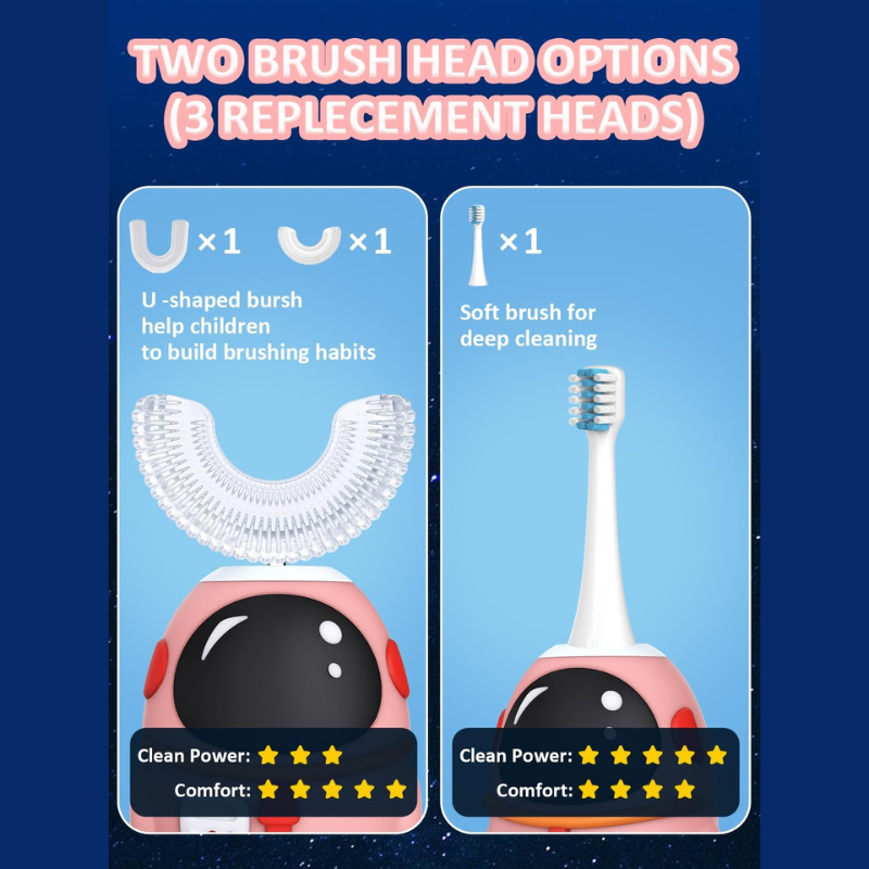 AstroBrush™ – 360° U-Form Elektrischi Kinderzahnbürste mit Set