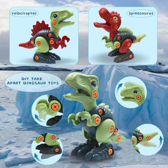 DinoBuilder™ Bauset – Kreatives Lernspielzeug mit Werkzeug & Dinos