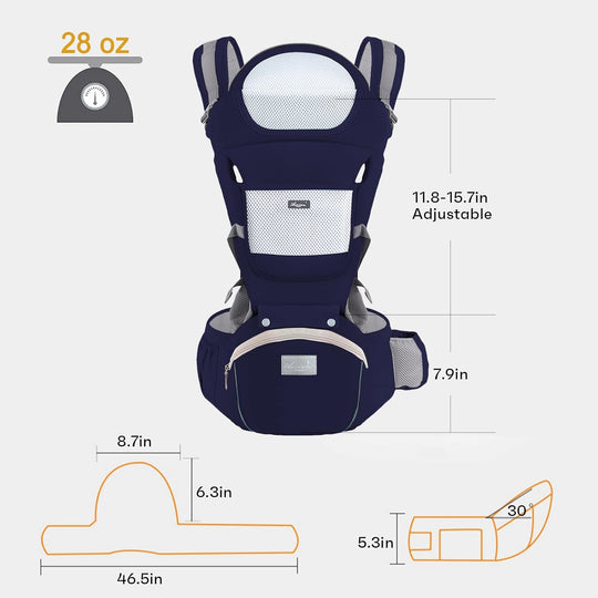 BabyCarrier™ 6-in-1 – Unisex Babytrage mit Stauraum & Ergonomie