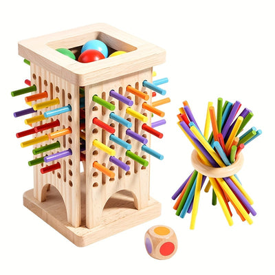 Milo’s Magical Tower™ – Three-in-One Wooden Stick Game