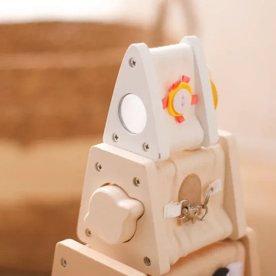 RocketRise™ – Pädagogische Holzspielzeugrakete – Zahlen und Formen