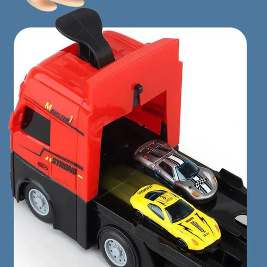 Spielspaß mit Rennstreckentransporter