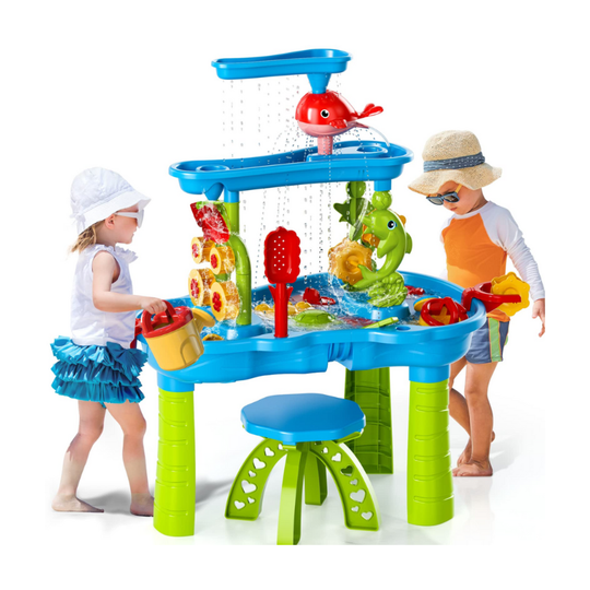 SplashTower™ – Der 3-in-1 Sand- und Wasserspieltisch