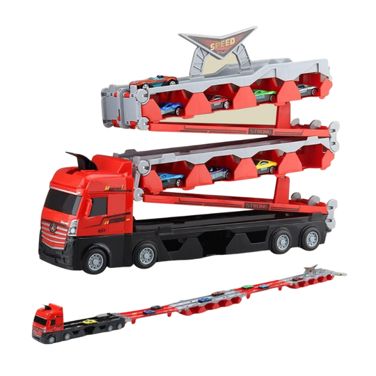 Spielspaß mit Rennstreckentransporter